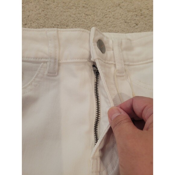 NWT Warp + Weft Crop Bootcut Jean Denim  White Women Size 0/25 Stretchy - Picture 12 of 12